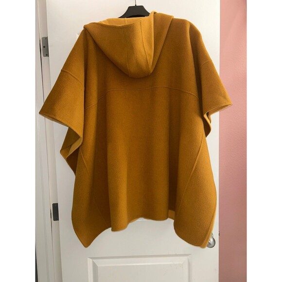 Sezane Dudley Cape Women’s Hooded OS NWT Mustard Wool - Picture 7 of 12